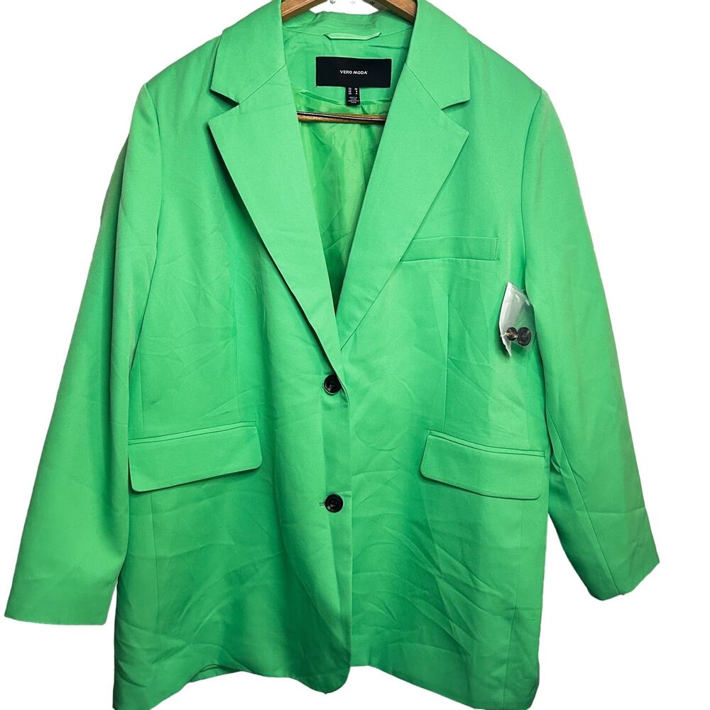Vero Moda Blazer Green 4 NWOT Jacket Academia Office Career